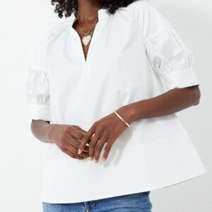 Tuckernuck White Ruthie Blouse Size Large, Never Worn!